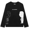 Μπλούζα Karl Lagerfeld Μαύρη Z25415-09B | Μπλούζες στο Vaptisi-online.gr