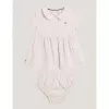 Φόρεμα Tommy Hilfiger Λευκό-Ροζ  KN0KN01802-0Q0 | Φορέματα & Φούστες στο Vaptisi-online.gr