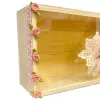 Χειροποίητο κουτί για μαρτυρικά Ροζ Romantic-flower | Μαρτυρικά & Κουτί Μαρτυρικών  στο Vaptisi-online.gr