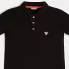 T-Shirt Polo Guess Μαύρο L2GP02KAPY0-JBLK | T-shirt στο Vaptisi-online.gr