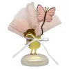 Μπομπονιέρα Βάπτισης Ροζ Butterfly-girl σε βότσαλο 1 τμχ | Μπομπονιέρα - Διακόσμηση στο Vaptisi-online.gr