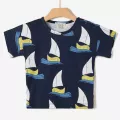 Μπλούζα καράβια μπλε all-print Yell-oh 41081106011 | T-shirt στο Vaptisi-online.gr