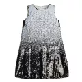 Φόρεμα Guess άσπρη-μαύρη παγιέτα Rain J0YK29WD590-F389 | Φορέματα - Ολόσωμες Φόρμες στο Vaptisi-online.gr