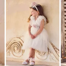 Βαπτιστικό Φόρεμα White Rose by Designer's Cat | Βαπτιστικά Φορέματα στο Vaptisi-online.gr