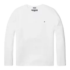 Μπλούζα Tommy Hilfiger Λευκή Basic KB0KB04141-123 | Μπλούζες στο Vaptisi-online.gr