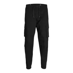 Παντελόνι Jogger Jack & Jones Μαύρο  12242575 | Παντελόνια στο Vaptisi-online.gr