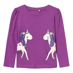 Μπλούζα Μακό Name it Ροζ Unicorn 13219940 | Μπλούζες  στο Vaptisi-online.gr