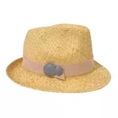 Ψάθινο Καπέλο Καβουράκι Φυσικό Ροζ | Καπέλα & Φουλάρια στο Vaptisi-online.gr