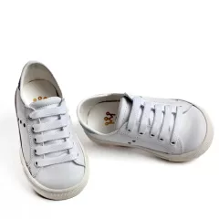 Sneaker Περπατήματος Everkid Λευκό-Μπλε Α425Ρ | Βαπτιστικά Παπουτσάκια στο Vaptisi-online.gr