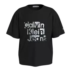 Παιδικό T-Shirt Calvin Klein Jeans Μαύρο Glitter IG0IG02340-BEH | T-shirt στο Vaptisi-online.gr