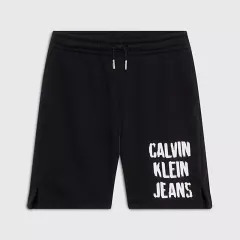 Βερμούδα Calvin Klein Jeans  Μαύρο Logo  IB0IB01941-BEH | Βερμούδες στο Vaptisi-online.gr