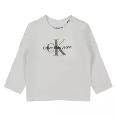 Μπλούζα Calvin Klein Jeans Λευκό logo IN0IN00005-YAF | T-shirt στο Vaptisi-online.gr