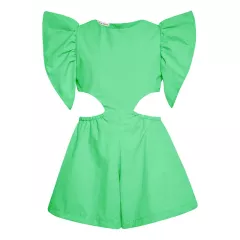 Ολόσωμο Σορτς Two in a Castle Πράσινο Backless T5223 | Φορέματα  στο Vaptisi-online.gr