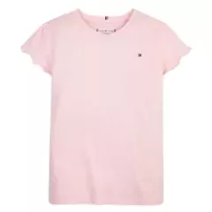 Παιδικό T-Shirt Tommy Hilfiger Ροζ Ruffle KG0KG07052-TJ9 | T-shirt στο Vaptisi-online.gr