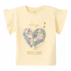 T-shirt Name it Κίτρινο Heart 13228243 | T-shirt στο Vaptisi-online.gr