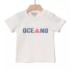 T-shirt Yell-oh Εκρού Oceano 41091106048 | T-shirt στο Vaptisi-online.gr