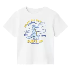 Παιδικό T-shirt Name it Λευκό Relax 13228225 | T-shirt στο Vaptisi-online.gr