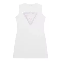Παιδικό Φόρεμα Guess Λευκό Logo J4RK38KA6W4-F0AM | Φορέματα  στο Vaptisi-online.gr