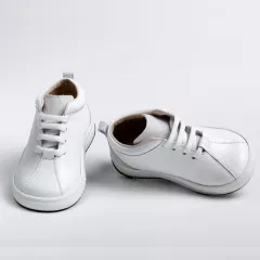 Sneakers Ferox περπατήματος δερμάτινα λευκό A2224A | Βαπτιστικά Παπουτσάκια στο Vaptisi-online.gr