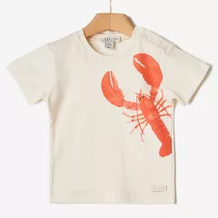 T-Shirt Yell-oh Εκρού Lobster 41071306003 | T-shirt στο Vaptisi-online.gr