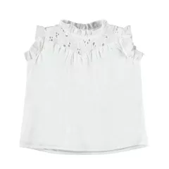 Αμάνικο Τοπ Name it λευκό κιπούρ 13190220 | T-shirt στο Vaptisi-online.gr