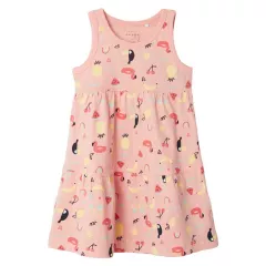 Φόρεμα μακό αμάνικο ροζ Fruits Name it 13200558 | Φορέματα & Φούστες στο Vaptisi-online.gr