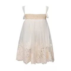 Φόρεμα Two in Castle άσπρο ROMANTIC T4188 | Φορέματα & Φούστες στο Vaptisi-online.gr