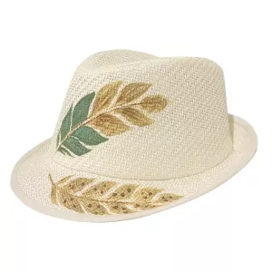 Ψάθινο Καπέλο Καβουράκι Εκρού Στάχυ | Καπέλα & Φουλάρια στο Vaptisi-online.gr