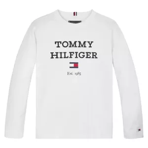 Παιδική Μπλούζα Tommy Hilfiger Λευκό  KB0KB08672-YBR | Μπλούζες στο Vaptisi-online.gr