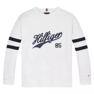 Μπλούζα Μακό Tommy Hilfiger Λευκό  KB0KB08677-YBR | Μπλούζες στο Vaptisi-online.gr