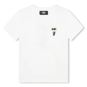 Παιδικό T-shirt Karl Lagerfeld Λευκό Z30054-10P | T-shirt στο Vaptisi-online.gr