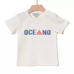 T-shirt Yell-oh Εκρού Oceano 41091106048 | T-shirt στο Vaptisi-online.gr