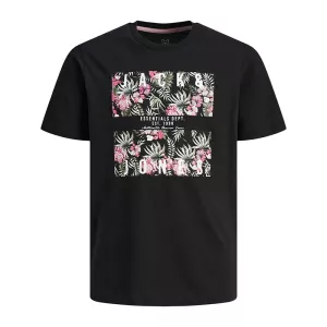 Παιδικό T-shirt Jack & Jones Μαύρο Tropical 12249859 | T-shirt στο Vaptisi-online.gr
