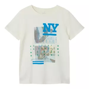 Παιδικό T-shirt Name it Εκρού NY 13226112 | T-shirt στο Vaptisi-online.gr