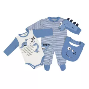 Σετ 2 ζιπουνάκια FS Baby Γαλάζιο Dino 14958 | Φορμάκια 0-9 μηνών στο Vaptisi-online.gr