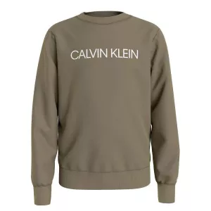 Μπλούζα Φούτερ Calvin Klein Jeans Λαδί Logo IU0IU00162-GXR | Μπλούζες στο Vaptisi-online.gr