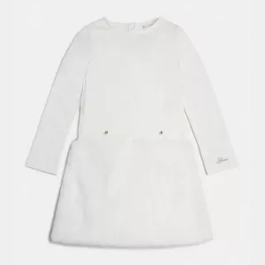 Φόρεμα Guess Λευκό Fur J2BK16KB5H0-G018 | Φορέματα - Ολόσωμες Φόρμες στο Vaptisi-online.gr