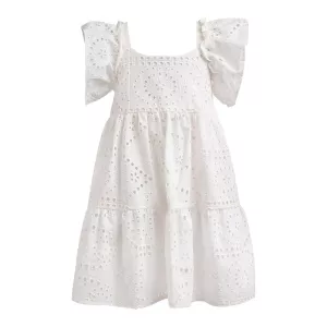 Φόρεμα Two in a Castle Λευκό Broderie T4051 | Φορέματα - Ολόσωμες Φόρμες στο Vaptisi-online.gr