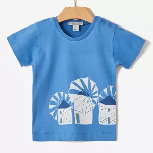 T-shirt Yell-oh Γαλάζιο Marina 41081306005 | T-shirt στο Vaptisi-online.gr