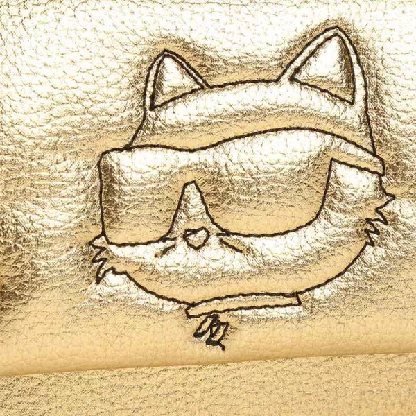 Τσάντα Χιαστί Karl Lagerfeld Χρυσή Z10168-576 | Αξεσουάρ - Τσάντα στο Vaptisi-online.gr