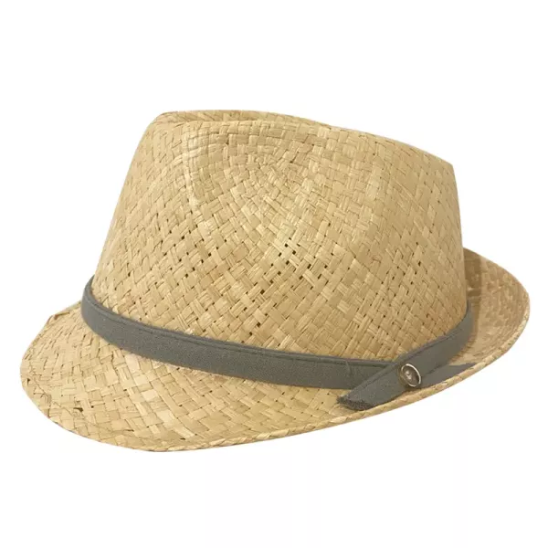 Ψάθινο Καπέλο Καβουράκι Φυσικό Γκρι | Καπέλα & Φουλάρια στο Vaptisi-online.gr