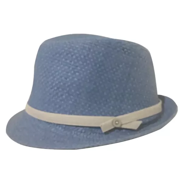 Ψάθινο Καπέλο Καβουράκι Μπλε | Καπέλα & Φουλάρια στο Vaptisi-online.gr