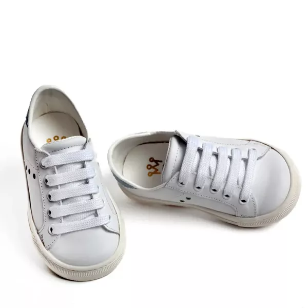 Sneaker Περπατήματος Everkid Λευκό-Μπλε A425P | Βαπτιστικά Παπουτσάκια στο Vaptisi-online.gr