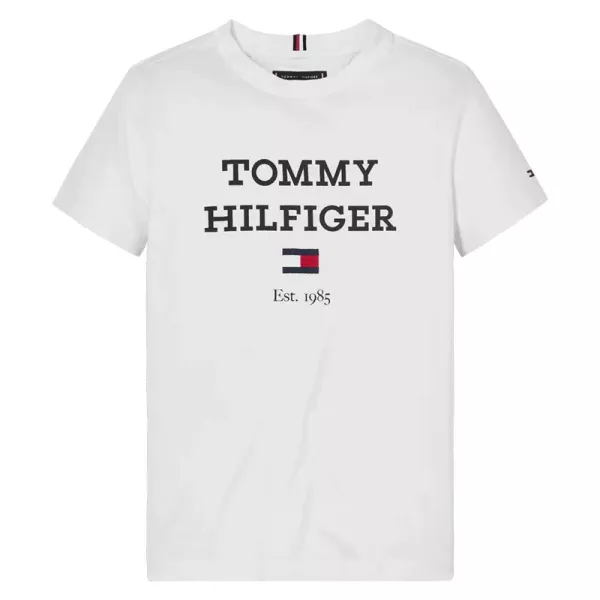 T-shirt Tommy Hilfiger Λευκό Logo KB0KB08671-YBR | T-shirt στο Vaptisi-online.gr