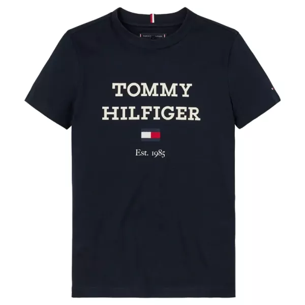 T-shirt  Tommy Hilfiger Μπλε Logo KB0KB08671-DW5 | T-shirt στο Vaptisi-online.gr