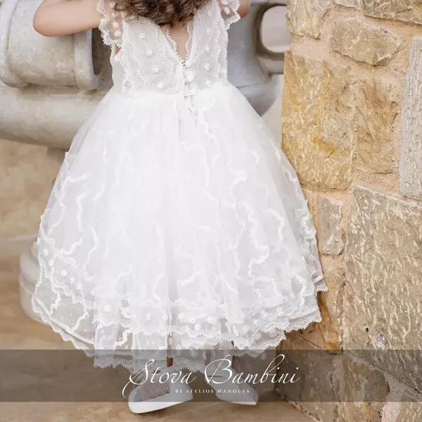 Βαπτιστικό Φόρεμα G6 SS2024 by Stova Bambini | Βαπτιστικά Φορέματα στο Vaptisi-online.gr