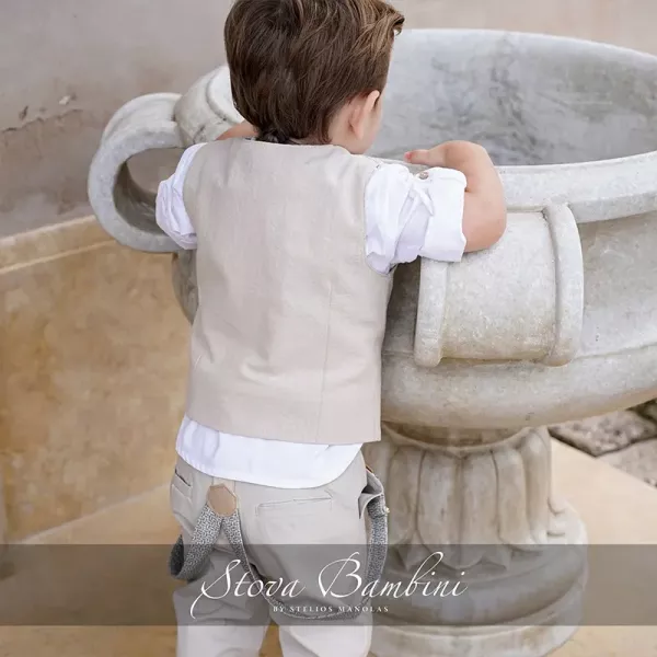 Βαπτιστικό Κοστούμι B11 SS2024 by Stova Bambini | Βαπτιστικά Κουστουμάκια στο Vaptisi-online.gr