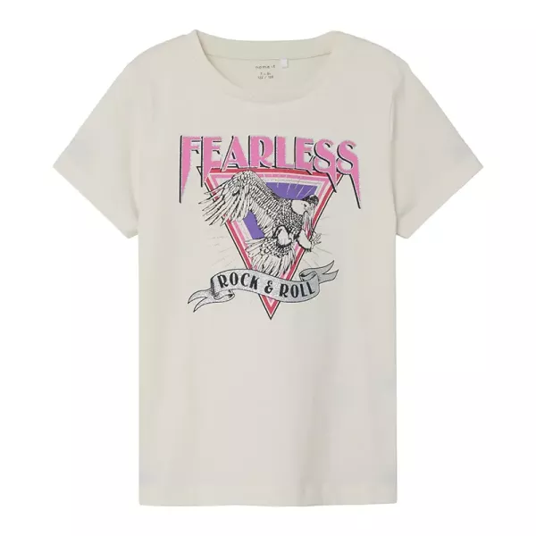 T-shirt Name it Εκρού Fearless 13226124 | T-shirt στο Vaptisi-online.gr