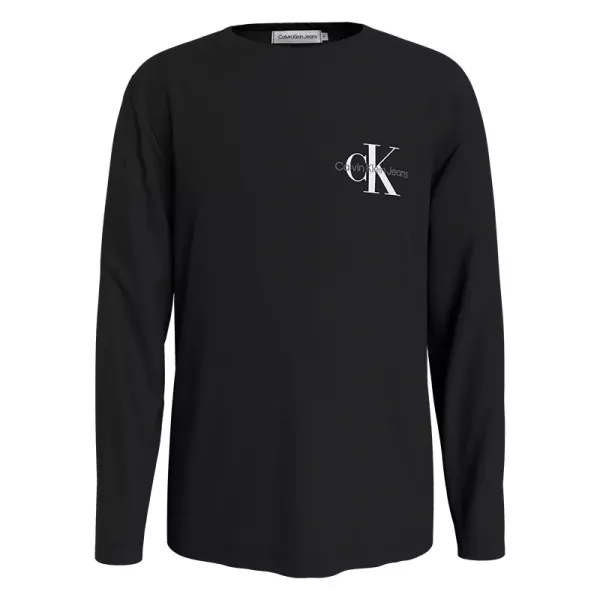 Μπλούζα Μακό Calvin Klein Jeans Μαύρο  IB0IB01457-BEH | Μπλούζες στο Vaptisi-online.gr