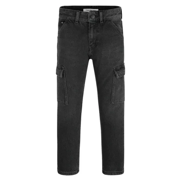 Παντελόνι Τζιν Calvin Klein Jeans Μαύρο IB0IB01908-1BY | Παντελόνια στο Vaptisi-online.gr